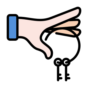 Lease, Passkey, Key, Access, Hand, Rent icon