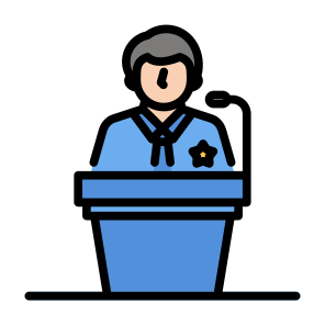 Politician, User, Speech, Conference, Leader,  Campaign  icon
