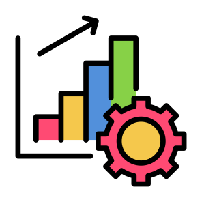 Process Improvement, Process, Configuration, Management, Bar Graph, Increasing icon