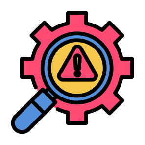 Risk,  Analysis, Error, Investigation, Research, Evaluation  icon