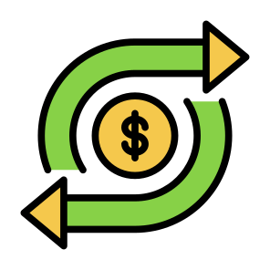 Transactions, Money, Dollar, Transfer, Currency, Payment icon
