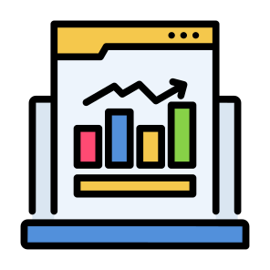Bar Chart, Computer, Diagram, Statistics, Growth, Ecommerce icon