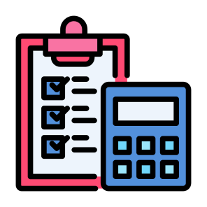 Budget, Checklist, Calculator, Clipboard, Spending, Shopping icon