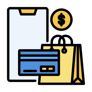 Credit Card, Payment, Mobile Phone, Pay, Card, Shopping Bags, Ecommerce icon