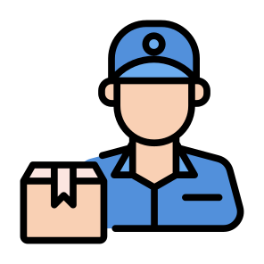 Delivery Courier, People, Cap, Package, Delivery Box, Ecommerce icon