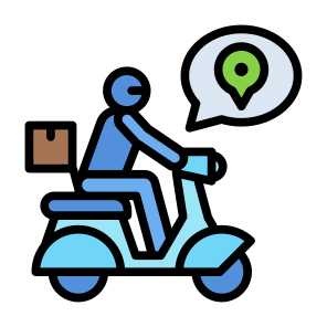 Delivery, Scooter, Box, Express, Shipping, Courier icon