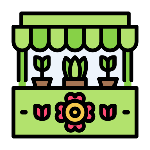 Flower Shop, Vendor, Plant, Floral, Bloom, Bouquet icon