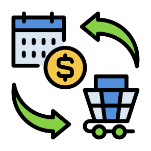Subscription, Loop, Ecommerce, Cart, Payment, Recurring icon