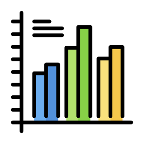 Bar Chart, Bar Graph, Chart, Graph, Stats, Statistics icon
