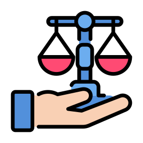 Justice, Law, Legal, Trial, Judge, Scales icon