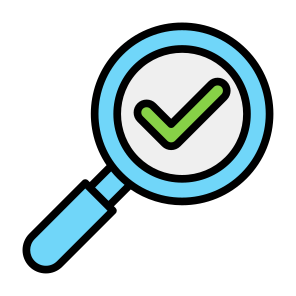 Search, Tick, Quality Control, Optimization, Checkmark, Quality Assurance icon