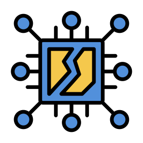 Digital Disruption, Digital, Disruption, Chip, Electronics, Technology icon