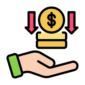 Low Income, Low, Income, Money, Revenue, Down icon