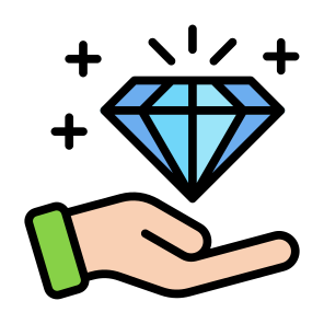 Value Proposition, Value, Benefits, Advantage, Reward, Diamond  icon