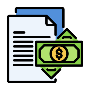 Contract, Document, Money, Bribery, Corruption icon