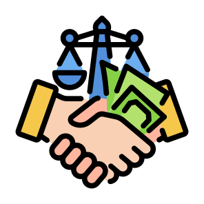 Court, Money, Justice, Verdict, Bribe icon