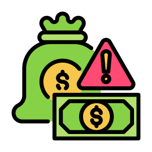 Illegal Money, Money, Sign, Risk, Illegal icon