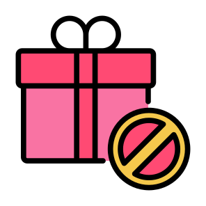 Prohibition, Forbidden, Gift, Signaling, No  icon