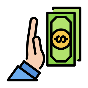 Refuse, Money, Dollar, Decline, Hand Gesture icon