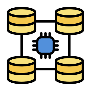 Big Data, Computing, Data Storage, Chip, Server, Storage   icon