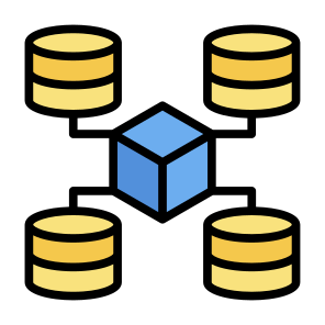 Big Data, Data, Server, Database, Storage, Network icon