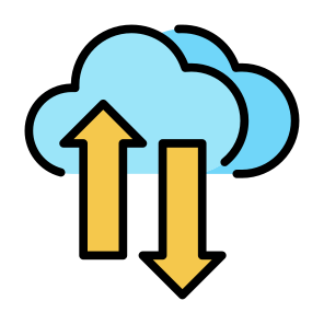 Cloud Transfer, Cloud Computing, Cloud, Data Transfer, Cloud Storage, Cloud Data   icon
