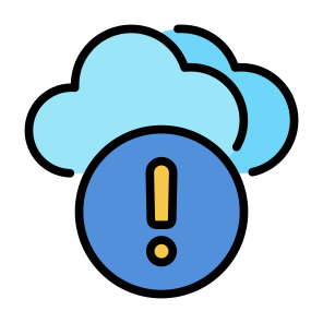 Cloud Warning, Cloud, Warning Sign, Attention, Alert, Cloud Storage icon