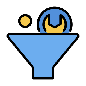 Filter Settings, Filter, Settings, Funnel, Filtering, Sorting  icon
