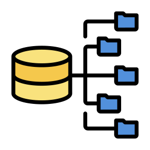 Server Sharing, Database, Server, Storage, Database File, Share icon