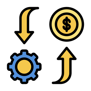 Cash Flow, Flow, Cash,  Process, Cost icon