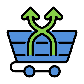 Cross Selling, Cross, Purchase, Sell, Shopping Cart icon