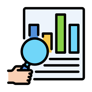 Data Analysis, Search, Report, Research, Audit icon