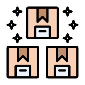 Differentiation, Box, Product, Packaging, Shipping And Delivery icon