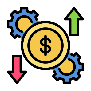 Expense, Money, Effective, Fluctuate, Efficiency icon