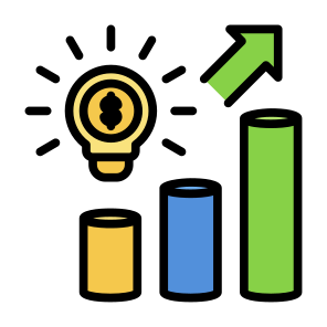 Innovation,  Idea, Investment, Profit, Solution icon