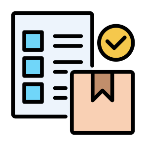 Inventory, Stock, Planning,  Checklist, Box icon