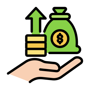 Profit, Money Bag, Profit, Salary, Wage icon