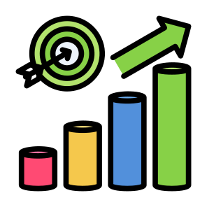 Target, Sales, Goal, Investment, Growth icon