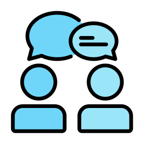 Interpersonal Relationship, Communication, Talk, Conversation, Consultant icon