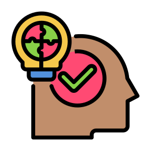 Mindset, Idea, Knowledge, Thinking, Solution, Innovation  icon