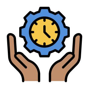 Time Management, Clock, Gear, On Time, Efficiency  icon