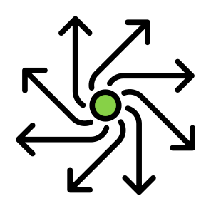 Versatility, Arrows, Direction, Develop, Orientation  icon