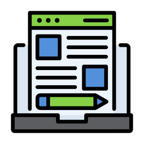 Blogging, Writing, Online, Blog, Post, Article icon