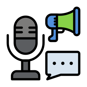 Digital Marketing, Podcast, Promotion, Advertising, Marketing, Microphone icon