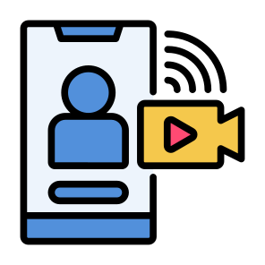 Live Streaming, Influencer, Live, Streaming, User, Online Video icon