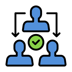 Delegate, Delegation, Workflow, Teamwork, Collaboration  icon