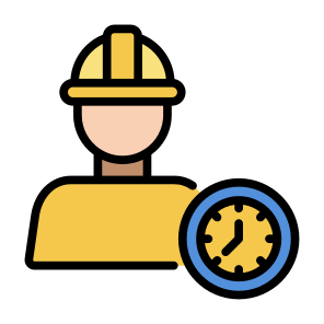 Part Time, Full Time, Temporary, Shift, Time And Date, Worker, Workplace, Employee icon