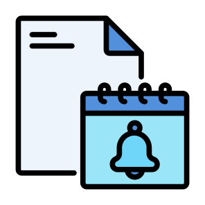 Reminder, Task, Deadline, Schedule, Alarm, List, Organization icon