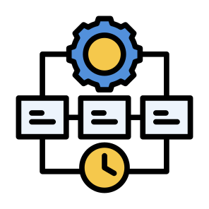 Timeline, Time,  Workflow, Project, Planning, Development, Clock, Organizing icon