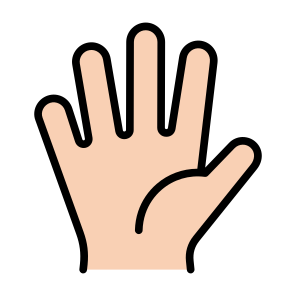 Hand, Body Parts, Open Hands, Five Fingers, Hand Palm icon